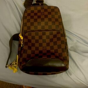 Louis V coffee brown crossbody sling bag| unisex| worn once
